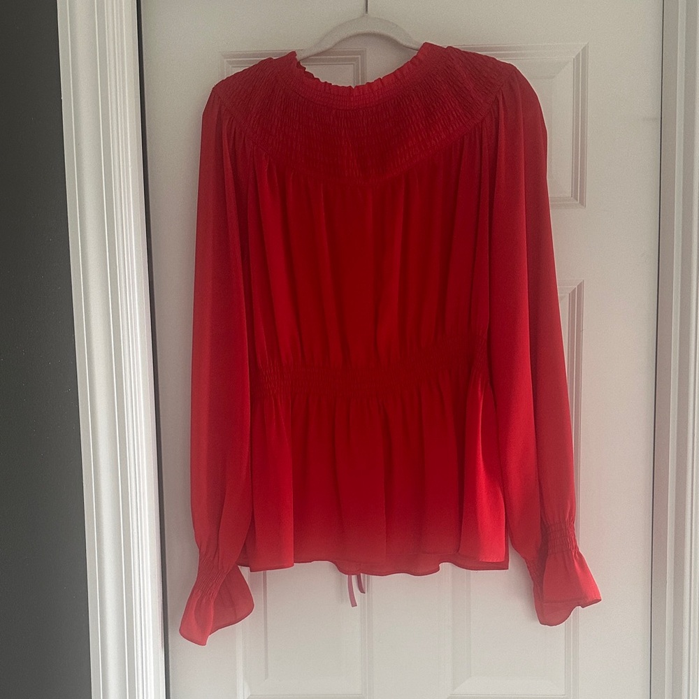 Chic Red Women's Blouse